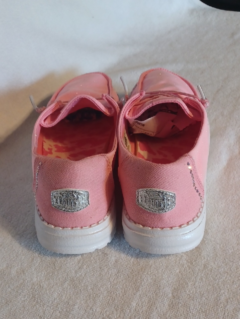 Hey Dude Pink Statdust Slip-On Sneakers Size 7 - Picture 4 of 5